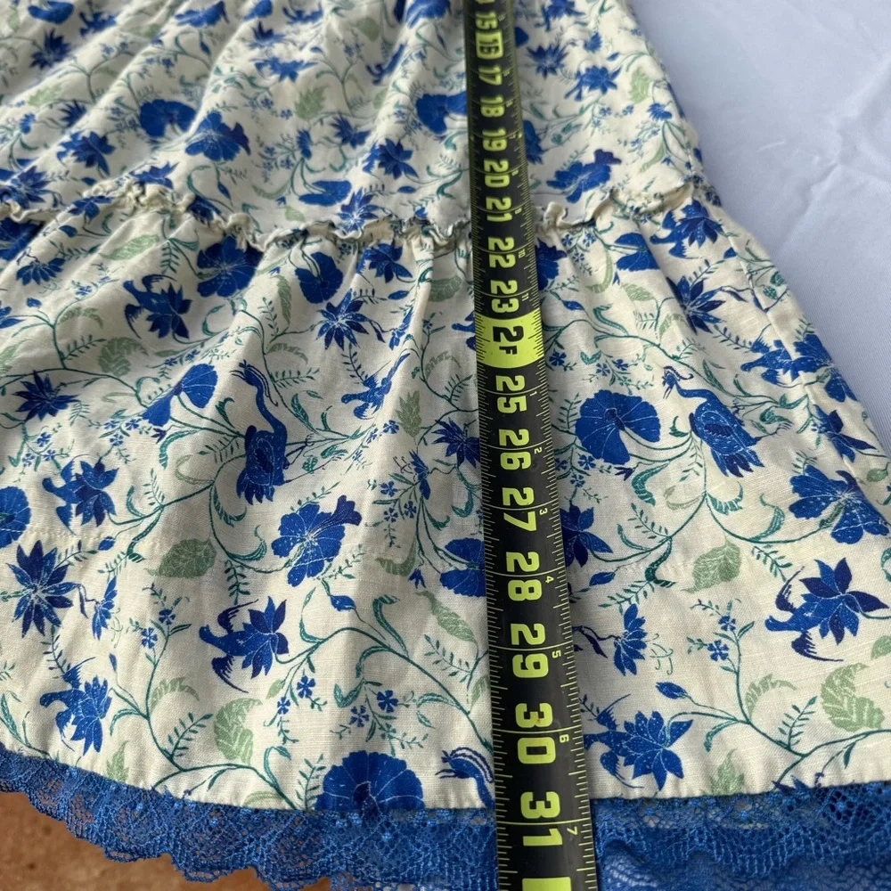 Tuckernuck Bluebird Crawford Dress Linen Blend Floral Small Boho - Picture 8 of 11